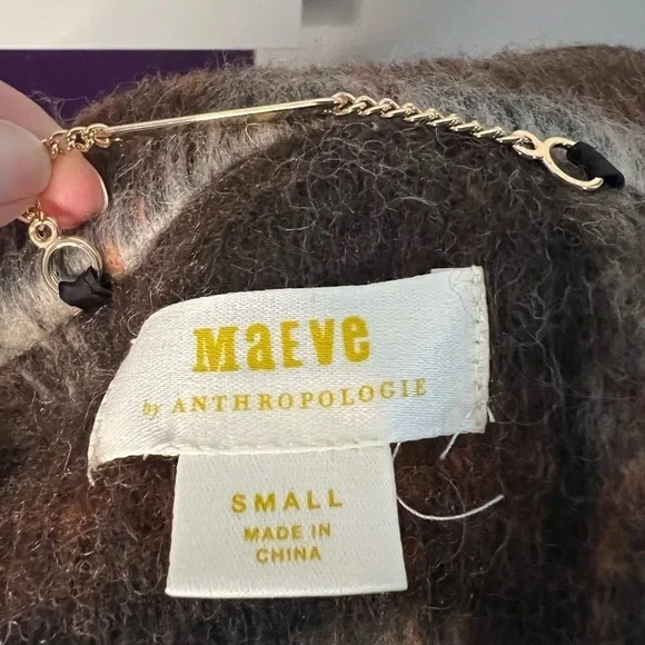 Mauve Anthropologie Brown/Orange Plaid Wool Jacket - Picture 13 of 13